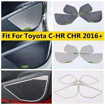 De Aço inoxidável Porta do Carro alto-Falante de Áudio do Painel de alto-Falante Quadro Decoração de Capa de Guarnição Acessórios Para Toyota C-RH CHR 2016 - 2022