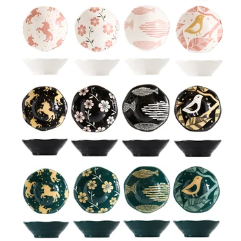 Cerâmica Molho Prato Lotus Forma de Vidro Colorido Japonês Sushi, Pratos Frios Fria de Macarrão de Molho de Soja Mares TCWP-SY04