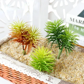 1pc Simulação de Plantas em Vaso Verde Suculentas para Casa Varanda Jardim Secretária Hotel de Mobiliário de Decoração DIY Falso Plantas Bonsai