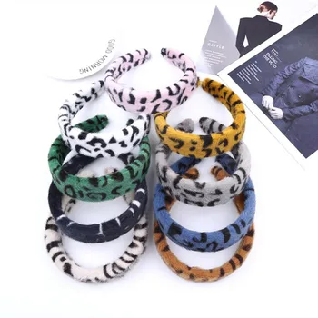 9 Colord Peles De Leopardo Hairbands Para Mulheres Românticas Ampla Novo E Elegante Avisar Simples Tiaras De Cabelo Aro Bandas Acessórios Turbante