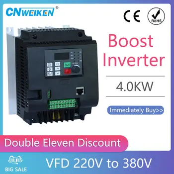 Um Inversor de Freqüência variável,220V para 380V 4KW Inversor Conversor de Frequência,VFD Motor de acionamento do Inversor Conversor