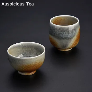 High-end de Pequena Capacidade de Antiguidades, Cerâmicas Xícara de Chá feito a mão Domésticos Mestre Chinês Copa do Puer Kungfu Teaset Acessórios Copos