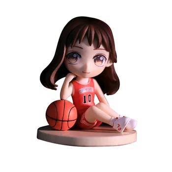 8Cm de Slam Dunk Haruko Akagi Sakuragi Hanamichi Kaede Rukawa Anime Figura de Ação Versão Q Modelo de Garagem Kit Enfeite de Brinquedos de Presente