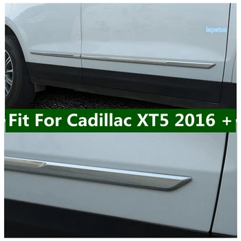Lapetus Porta Externa do Corpo de Moldagem Protetor de Adesivos Tampa Guarnição de 4PCS Luminosos Externos de Peças de Reposição de Ajuste Para o Cadillac XT5 2016 - 2020