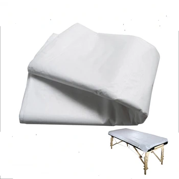 10pcs Descartáveis Bedsheet Branco Cama de Massagem Folha Plana Tabela Tampa Impermeável, Resistente ao Óleo