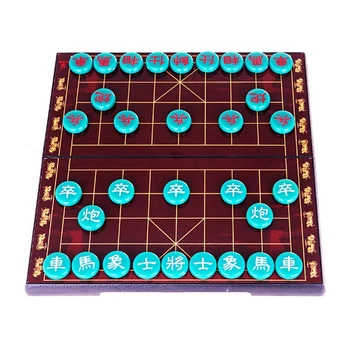 Portátil Xadrez Chinês Conjunto Dobrável com Placa Magnética e Peça Tradicional Xiangqi Clássico Educacionais Jogos de Tabuleiro