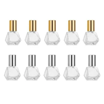 10x 8ml Mini Vazio de Perfume Recipiente de Vidro de Óleo Essencial de Garrafas de Rolos de Exemplo Frascos de Teste de Prova de Vazamento Garrafa de Cosméticos Armazenar Bot