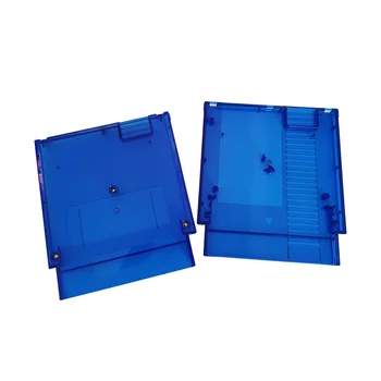 10/pcs do Cartão de Jogo do Cartucho de Versão americana Shell de Substituição de caixa de Plástico Protetores de Cobertura para NES azul Transparente