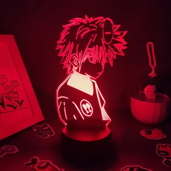 Mangá Killua Zoldyck Figura 3D Lâmpada de Lava Anime Hunter X Hunter Noite, as Luzes de Led RGB Presentes legais Quarto Tabela de Decoração Para a Casa