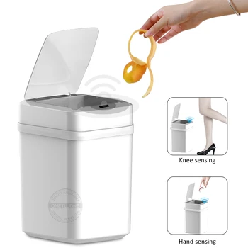 15L Inteligente Lixo Pode Wireless Sensor Automático de Lixo Automático Inteligente, a lata de Lixo do Banheiro o Caixote de lixo da Cozinha Lixo Doméstico Bin