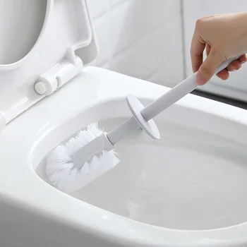 Plástico moderno Wc Escova de Chão com Base Titular de Pele Macia Prática de Escovas para a Limpeza Domésticos, Acessórios de casa de Banho