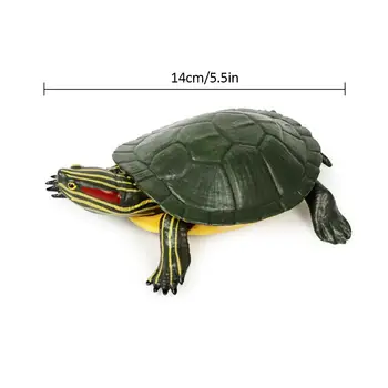 5.5 polegadas Vermelha Brasileira-Orelhudo controle Deslizante de Tartaruga Tartaruga de Brinquedo Animal de Ação de PVC Figura