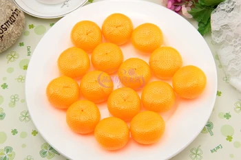 Laranja de plástico laranja esterilidade modelo de fotografia com adereços brinquedo jogo adereços armário de cozinha decoração