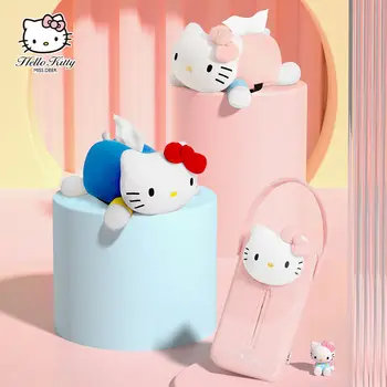 A TAKARA TOMY Hello Kitty Carro Caixa de Tecido Decoração dos desenhos animados Bonitos Braço Caixa de Cadeira para Trás Criativo Tecido de Armazenamento de Caixa de Carro a Caixa da Gaveta