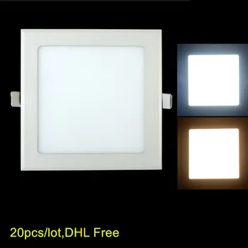 A DHL frete Grátis 20pcs/lote design Ultra fino 25W AC85-265V CONDUZIU recessed teto de grade emissor de luz downlight / slim praça da luz de painel
