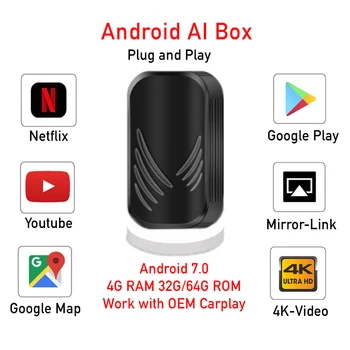Sem fio Apple Carplay AI adaptador Android caixa para Chevrolet Equinox CRUZE Camero Atravessar Colorado Trax Parafuso de Malibu sem fio em seu GPS