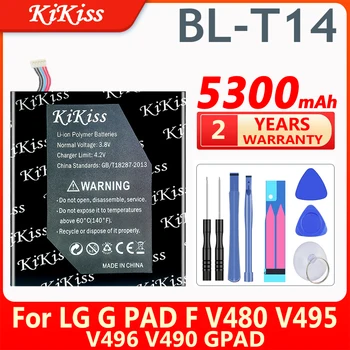 KiKiss 5300mAh Substituição da Bateria BL-T14 para LG G PAD F V 480 V495 V496 V490 GPAD Comprimidos de Baterias