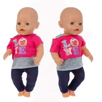 O amor Terno de Roupa de Boneca Ajuste de 17 polegadas, 43, Roupas de Boneca Bebê Nascido Terno Para o Aniversário do Bebê Fistival Presente
