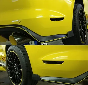 Para Ford Mustang 2015 2016 2017 Lado Spoiler ABS Lado de Saia enrolada em Torno de Ângulo Pequeno