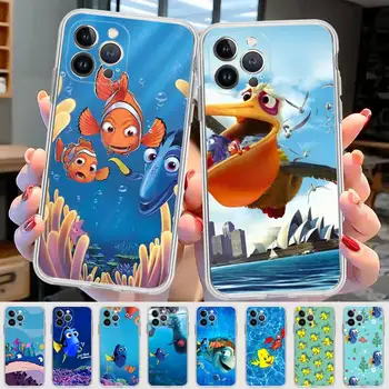 Disney procurando Nemo Caso de Telefone Para o iPhone 14 11 12 13 Mini Pro XS Max. Tampa 6 7 8 Plus X XR 2020 SE Funda Shell
