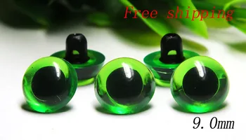 9mm Cor Verde com Botões de Plástico Animal Olhos de Boneca e Acessórios Decorativos de Costura Material Atacado