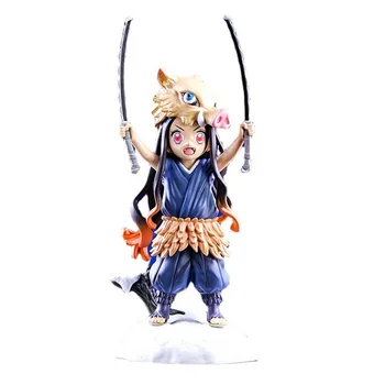 19cm Demon Slayer Kamado Nezuko Anime Figura de Cosplay Kimetsu Não Yaiba Hashibira Inosuke Figura de Ação Adultos Modelo de brincar com bonecas e Brinquedos de Presente