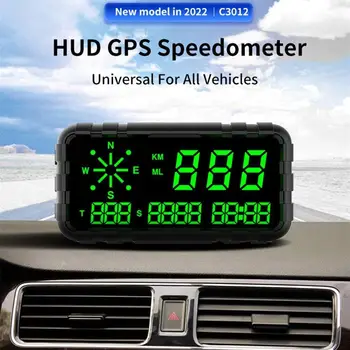 GPS HUD Auto Velocímetro Head Up Display Carro Projetor Smart Digital Lembrete de Alarme Medidor de Acessórios Eletrônicos para Todos os Carro