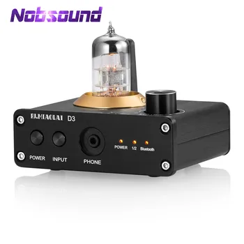 Nobsound Mini Tubo de Vácuo Bluetooth 5.0 Receptor Estéreo, cabo COAXIAL/OPT D/A Conversor de Áudio Amplificador de fones de ouvido