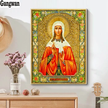 5d diy bordado de diamante nova imagem de diamante, pintura, ponto cruz completa praça de quebra-cabeça de Madonna Ícone da Mãe de Deus Religiosas