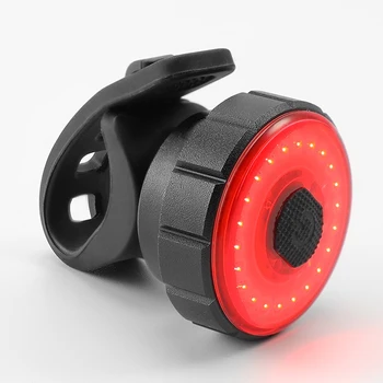 Moto lanterna traseira Impermeável e Recarregável de Bicicleta Inteligente Freio Traseiro Luz de Equitação Noite de Aviso da Lâmpada LED de Equipamento de Ciclismo N011A