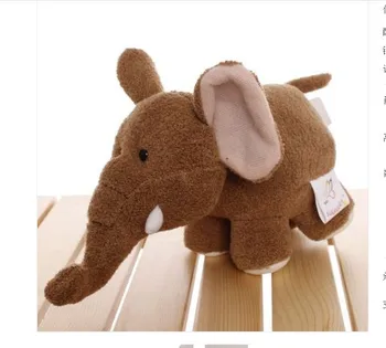 pequeno e encantador de pelúcia elefante elefante de brinquedo boneca de presente de aniversário de cor marrom cerca de 22cm