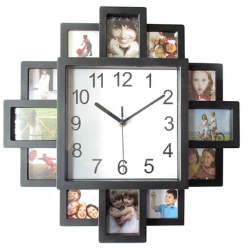 Frame Da Foto De Relógio De Parede Novo Diy Moderno Desigh Da Arte Da Imagem Do Relógio Sala De Estar Decoração De Casa Horloge
