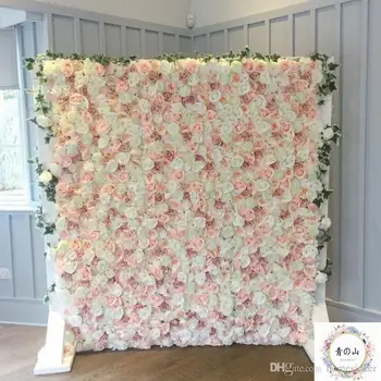10pcs/lot Artificiais de seda rosa peônia 3D flor de parede de casamento pano de fundo da decoração da flor do corredor de decoração de casamento artificial