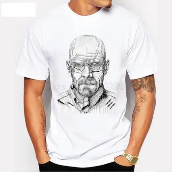 Evolução de Walter White homens t-shirt dos desenhos animados de impressos personalizados camisetas de Breaking Bad masculina de manga curta novidade engraçado tops