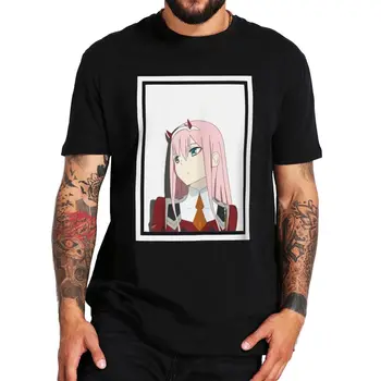 Zero Dois 02 Querida Menina Anime T-Shirt QUERIDA No FRANXX Mangá Japonês Série de TV Clássica Camiseta 100% Algodão Tamanho da UE