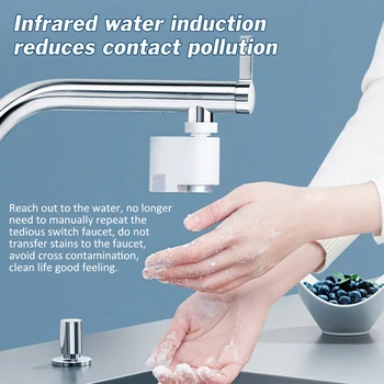 Automático de Indução de Poupança de Água de Torneira Sensor Inteligente de Bico, Toque em Dispositivo de Infravermelhos Ajustáveis protetor de Água para a Cozinha casa de Banho