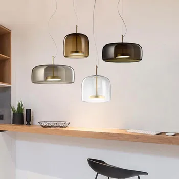 Nordic Moderno Lustre De Vidro Luzes Hotel Designer Simples Hanglamp Bar, Sala De Estar, Quarto De Suspensão Da Lâmpada De Vidro Da Luminária