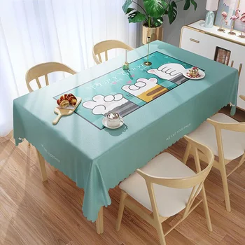 oilproof antiscald descartáveis Nórdicos toalha de mesa em PVC toalha de mesa retangular de plástico de mesa de café mat