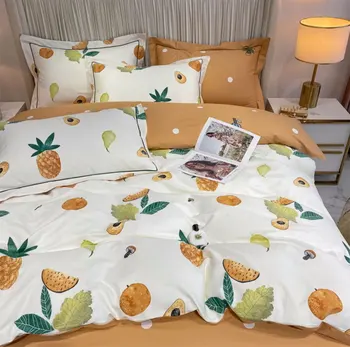American rústico floral jogo de cama,4pc completo, rainha, rei de algodão,francês pastoral da flor de têxteis lar folha plana fronha de capa de edredão