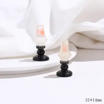Mini Lâmpada de Luz Modelo de Resina Artesanato Miniatura de Cena Casa de bonecas Layout