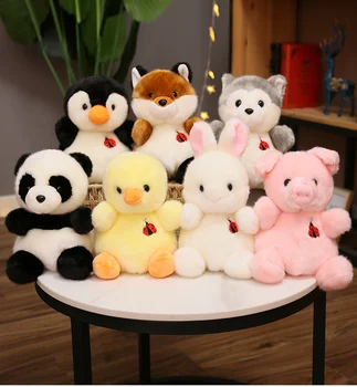 20CM Soft-meng Feliz Bonito animal de Estimação da Família de Animais Boneca Panda Coelho Pinguim de Pelúcia, Decoração Infantil brinde Surpresa