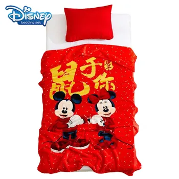 Cobertor de desenhos animados vermelho Mickey mouse 3D Cobertores de Lã Colcha da cama Para Crianças Meninos Meninas rapazes raparigas Colcha Sofá Capa de Edredão brinde de ano Novo
