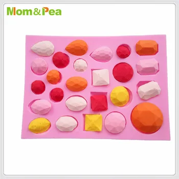 Mom&Pea MPA1824 Jóia em Forma de Molde de Silicone, a Decoração do Bolo Fondant de Bolo 3D Molde de qualidade Alimentar