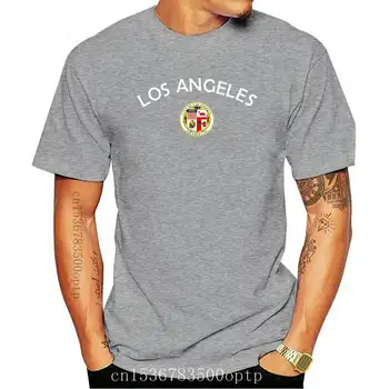 Mens Roupas de Los Angeles Camiseta Hombre - Negro - Con Emblema - S Hasta 3Xl - Ee.Uu. Solta O Tamanho De T-Shirt