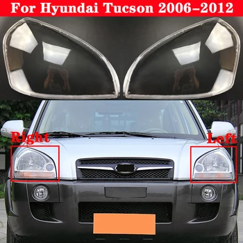 Farol Dianteiro do carro Tampa Para Hyundai Tucson 2006-2012 Automático Farol de Abajur Lampcover Cabeça de luz da Lâmpada de Lente de vidro Shell Caps