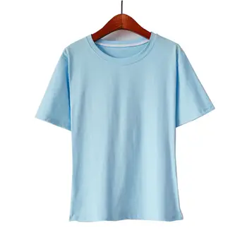 NOVO de alta qualidade Clássica de lazer suave de verão feminina manga curta T-shirt