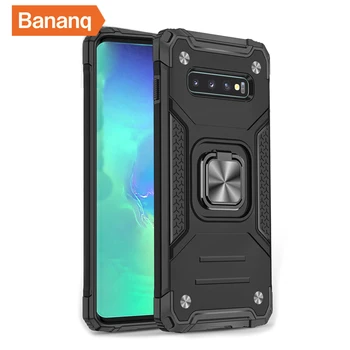 Bananq Magnético Anel de Metal Stand Case Para Samsung S10E S10 Lite S8 S9 S11 Capa Para Galaxy A20 A21 Nota 8 9 10 Mais de 5G de 20 Ultra