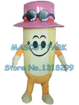 lápis o traje da mascote cor-de-rosa chapéu lápis personalizado tamanho adulto do personagem de banda desenhada cosply carnaval fantasia 3242