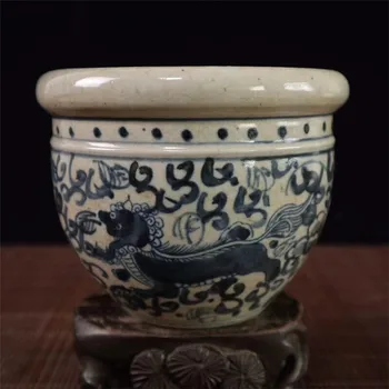 Vintage, antiguidades, artesanato atacado coleção de peças de porcelana, azul e branco, unicórnio padrão, pequeno frasco ornamentos