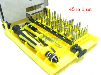 O Transporte Livre! Precisão de 45 Em 1 Elétron Torx chave de Fenda Magnética Conjunto de ferramentas de mão, Kit de ferramentas de Abertura de Reparação de Ferramentas do Telefone